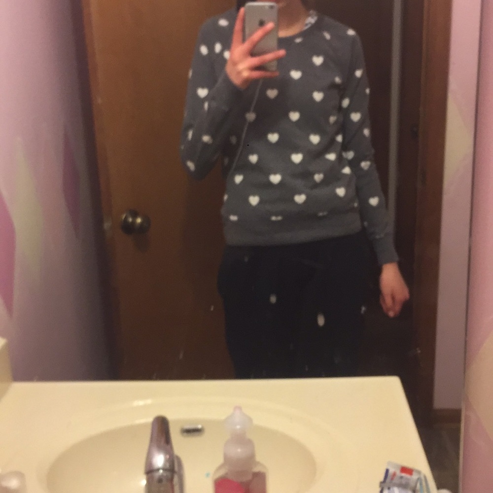 heart patterned fleece